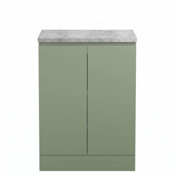 Delphi Penthouse 600mm 2-Door Floor Standing Premium Countertop Vanity Unit | Product Image