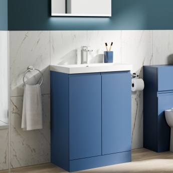 Delphi Penthouse 600mm 2-Door Floor Standing Vanity Unit (inc Basin) | Product Image