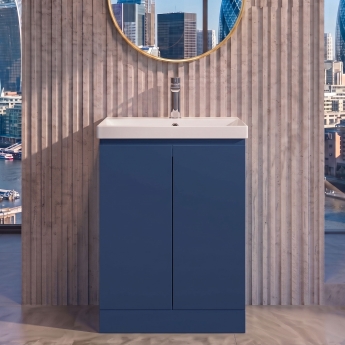 Delphi Penthouse 600mm 2-Door Floor Standing Vanity Unit (inc Basin) | Product Image