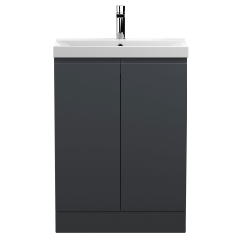 Delphi Penthouse 600mm 2-Door Floor Standing Vanity Unit (inc Basin) | Product Image