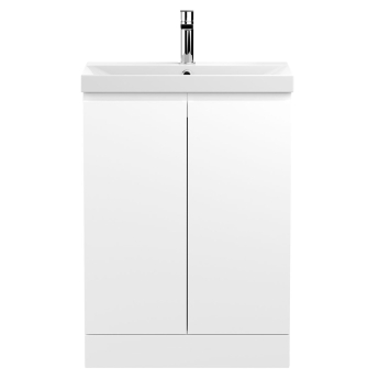 Delphi Penthouse 600mm 2-Door Floor Standing Vanity Unit (inc Basin) | Product Image