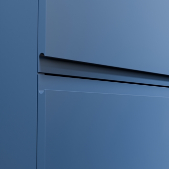 Delphi Penthouse Satin Blue 600mm 2-Drawer Wall Hung Countertop Vanity Unit | Product Image