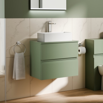 Delphi Penthouse 600mm 2-Drawer Wall Hung Countertop Vanity Unit | Product Image