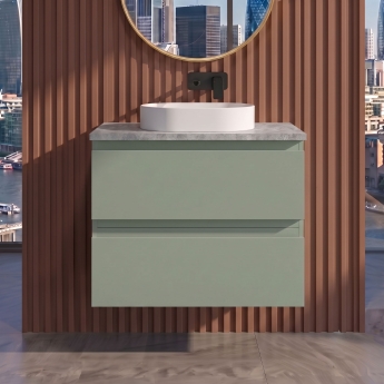 Delphi Penthouse 600mm 2-Drawer Wall Hung Premium Countertop Vanity Unit | Product Image