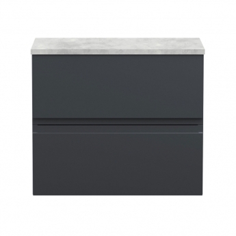 Delphi Penthouse 600mm 2-Drawer Wall Hung Premium Countertop Vanity Unit | Product Image