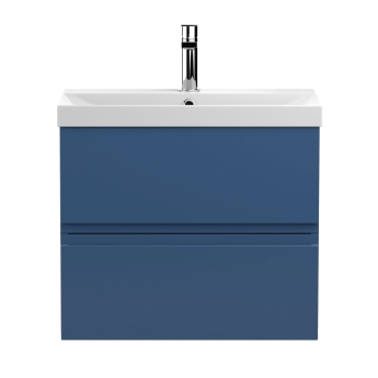 Delphi Penthouse 600mm 2-Drawer Wall Hung Vanity Unit (inc Basin) | Product Image