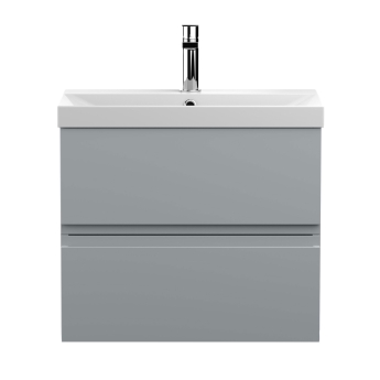 Delphi Penthouse 600mm 2-Drawer Wall Hung Vanity Unit (inc Basin) | Product Image