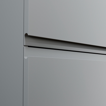 Delphi Penthouse Satin Grey 600mm 2-Drawer Wall Hung Vanity Unit (inc Basin) | Product Image