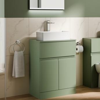 Delphi Penthouse 600mm 2-Door 1-Drawer Floor Standing Countertop Vanity Unit | Product Image