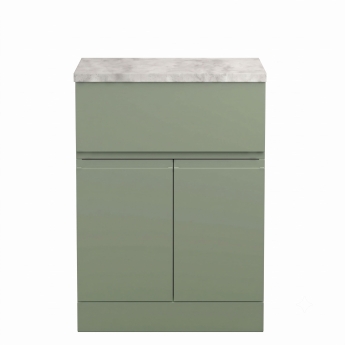 Delphi Penthouse 600mm 2-Door 1-Drawer Floor Standing Premium Countertop Vanity Unit | Product Image