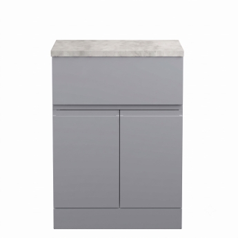 Delphi Penthouse 600mm 2-Door 1-Drawer Floor Standing Premium Countertop Vanity Unit | Product Image