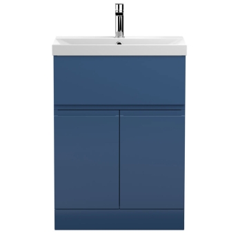 Delphi Penthouse 600mm 2-Door 1-Drawer Floor Standing Vanity Unit (inc Basin) | Product Image