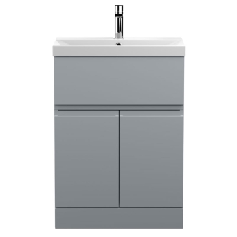 Delphi Penthouse 600mm 2-Door 1-Drawer Floor Standing Vanity Unit (inc Basin) | Product Image