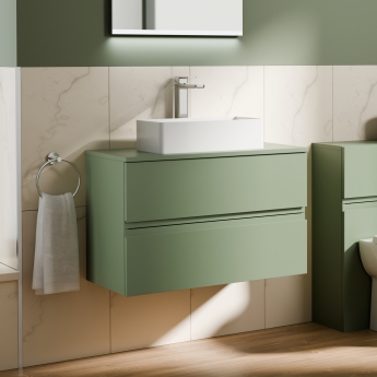 Delphi Penthouse 800mm 2-Drawer Wall Hung Countertop Vanity Unit | Product Image
