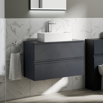 Delphi Penthouse 800mm 2-Drawer Wall Hung Countertop Vanity Unit | Product Image