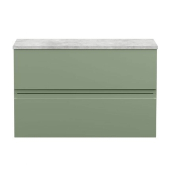 Delphi Penthouse 800mm 2-Drawer Wall Hung Premium Countertop Vanity Unit | Product Image