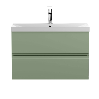 Delphi Penthouse 800mm 2-Drawer Wall Hung Vanity Unit (inc Basin) | Product Image