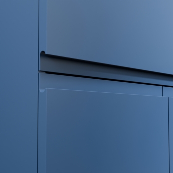 Delphi Penthouse Satin Blue 800mm 2-Door 1-Drawer Floor Standing Countertop Vanity Unit | Product Image