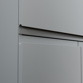 Delphi Penthouse Satin Grey 800mm 2-Door 1-Drawer Floor Standing Countertop Vanity Unit | Product Image