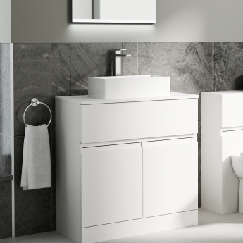 Delphi Penthouse 800mm 2-Door 1-Drawer Floor Standing Countertop Vanity Unit | Product Image