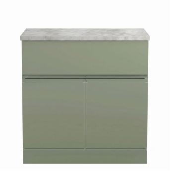 Delphi Penthouse 800mm 2-Door 1-Drawer Floor Standing Premium Countertop Vanity Unit | Product Image