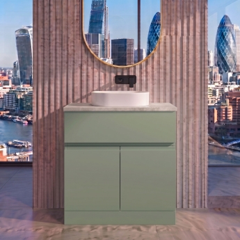 Delphi Penthouse 800mm 2-Door 1-Drawer Floor Standing Premium Countertop Vanity Unit | Product Image