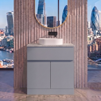 Delphi Penthouse 800mm 2-Door 1-Drawer Floor Standing Premium Countertop Vanity Unit | Product Image