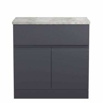 Delphi Penthouse 800mm 2-Door 1-Drawer Floor Standing Premium Countertop Vanity Unit | Product Image