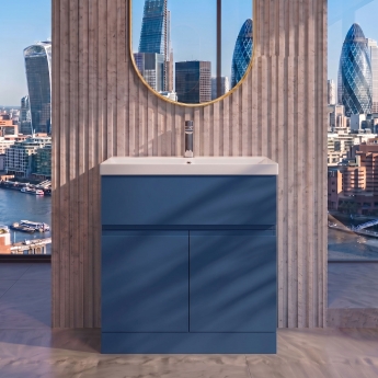 Delphi Penthouse 800mm 2-Door 1-Drawer Floor Standing Vanity Unit (inc Basin) | Product Image