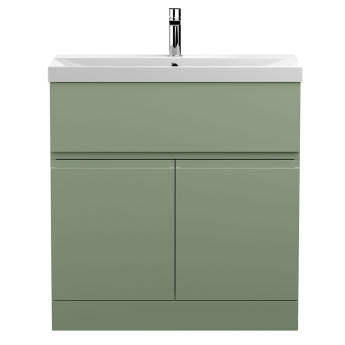Delphi Penthouse 800mm 2-Door 1-Drawer Floor Standing Vanity Unit (inc Basin) | Product Image