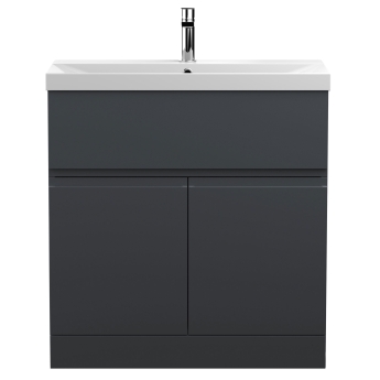 Delphi Penthouse 800mm 2-Door 1-Drawer Floor Standing Vanity Unit (inc Basin) | Product Image