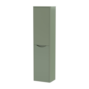 Delphi Polaris Satin Green 350mm 2-Door Wall Hung Tall Unit | Product Image