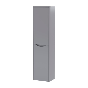 Delphi Polaris Satin Grey 350mm 2-Door Wall Hung Tall Unit | Product Image