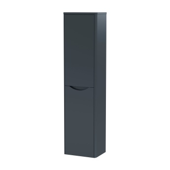 Delphi Polaris Satin Soft Black 350mm 2-Door Wall Hung Tall Unit | Product Image