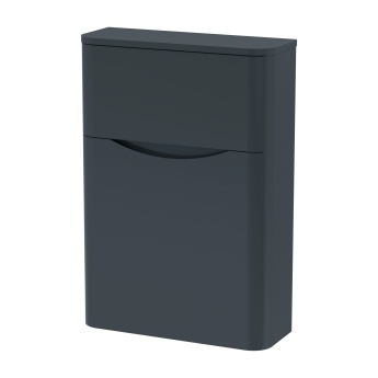 Delphi Polaris Satin Soft Black 550mm Back to Wall Toilet WC Unit | Product Image
