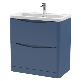 Delphi Polaris 800mm 2-Drawer Floor Standing Vanity Unit (inc Basin) | Product Image