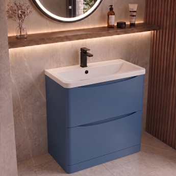 Delphi Polaris 800mm 2-Drawer Floor Standing Vanity Unit (inc Basin) | Product Image