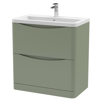 Delphi Polaris 800mm 2-Drawer Floor Standing Vanity Unit (inc Basin) | Product Image
