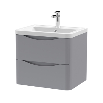 Delphi Polaris 600mm 2-Drawer Wall Hung Vanity Unit (inc Basin) | Product Image