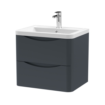 Delphi Polaris 600mm 2-Drawer Wall Hung Vanity Unit (inc Basin) | Product Image