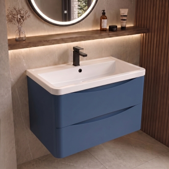 Delphi Polaris 800mm 2-Drawer Wall Hung Vanity Unit (inc Basin) | Product Image