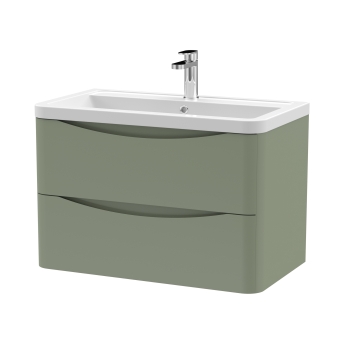Delphi Polaris 800mm 2-Drawer Wall Hung Vanity Unit (inc Basin) | Product Image