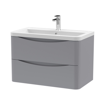 Delphi Polaris 800mm 2-Drawer Wall Hung Vanity Unit (inc Basin) | Product Image