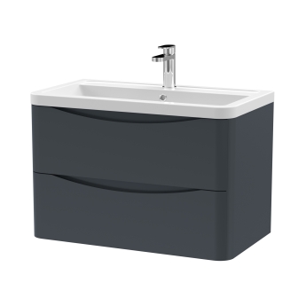 Delphi Polaris 800mm 2-Drawer Wall Hung Vanity Unit (inc Basin) | Product Image
