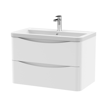 Delphi Polaris 800mm 2-Drawer Wall Hung Vanity Unit (inc Basin) | Product Image
