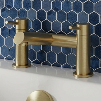 Delphi Quay Brushed Brass Bath Filler Tap | Product Image