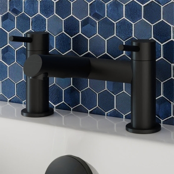Delphi Quay Matt Black Bath Filler Tap | Product Image