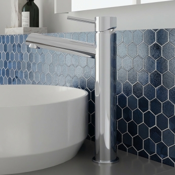 Delphi Quay Chrome High Rise Tall Mono Basin Mixer Tap | Product Image