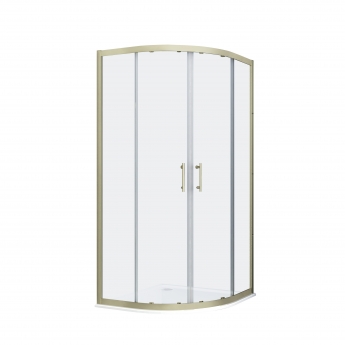 Delphi Inspire Brushed Brass Quadrant Shower Enclosure - 6mm Glass