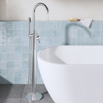 Delphi Sedona Chrome Freestanding Bath Shower Mixer Tap (inc Kit) | Product Image